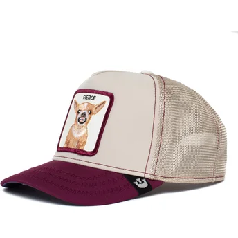 goorin-bros-chihuahua-fierce-yo-quiero-the-farm-beige-and-maroon-trucker-hat