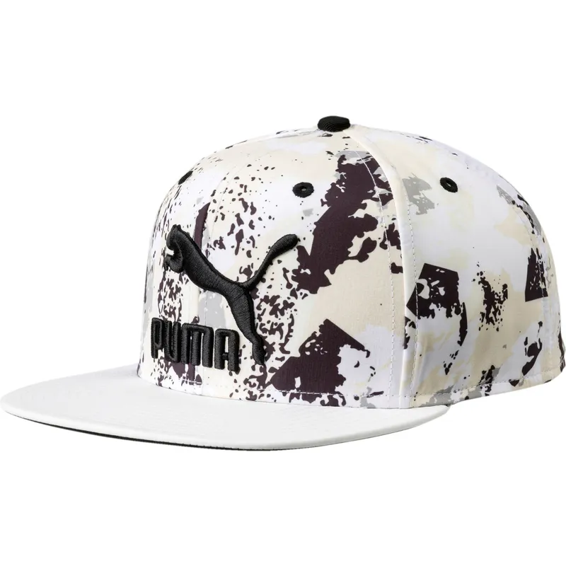 puma-flat-brim-ls-colour-block-white-snapback-cap