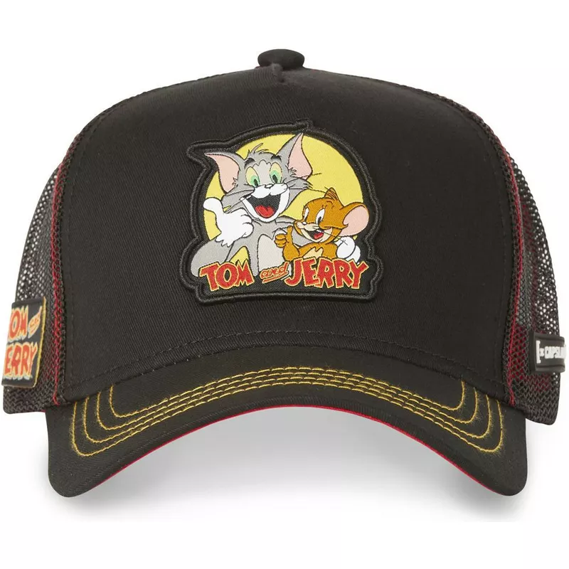 Capslab Tom and Jerry TJ1 Looney Tunes Black and Red Trucker Hat ...