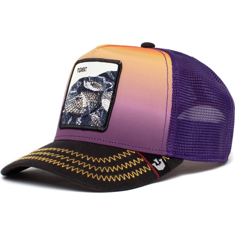 Goorin Bros. Snake Toxic The Farm Purple Trucker Hat Caphunters.co.uk