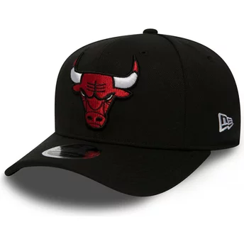 New Era Curved Brim 9FIFTY Stretch Snap Chicago Bulls NBA Black Snapback Cap