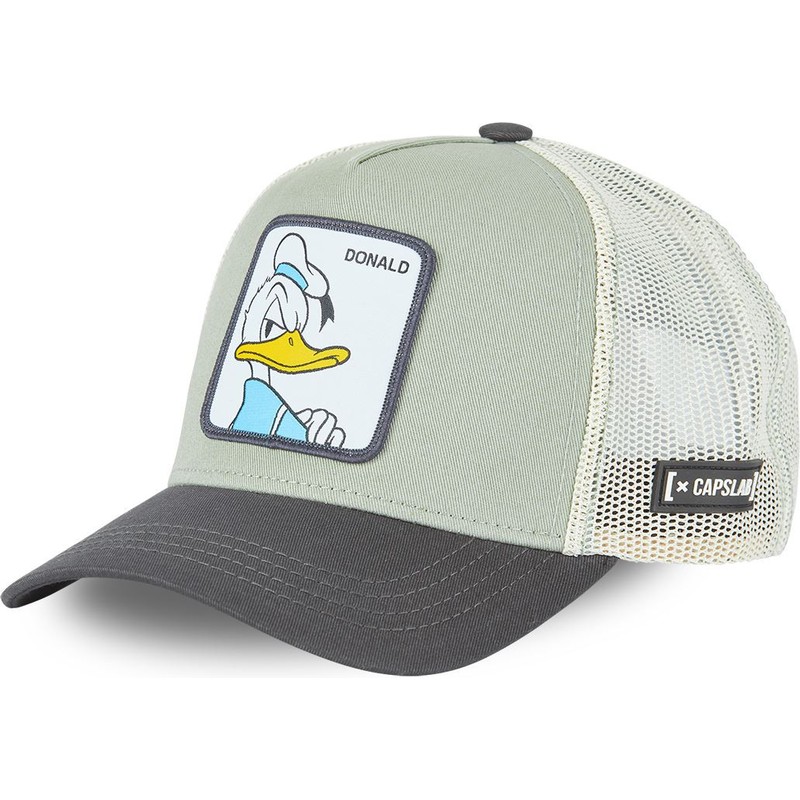 Capslab Donald Duck CAS DON2 Disney Green and Black Trucker Hat ...