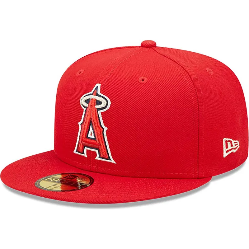 New Era Flat Brim 59FIFTY Authentic On Field Los Angeles Angels MLB Red ...