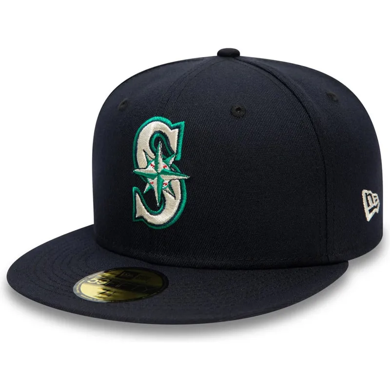 New Era Flat Brim 59FIFTY Authentic On Field Seattle Mariners MLB Navy