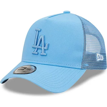 New Era Blue Logo A Frame Tonal Mesh Los Angeles Dodgers MLB Blue Trucker Hat