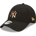 new-era-curved-brim-orange-logo-9forty-gradient-infill-new-york-yankees-mlb-black-adjustable-cap