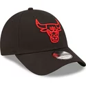 new-era-curved-brim-red-logo-9forty-neon-outline-chicago-bulls-nba-black-adjustable-cap
