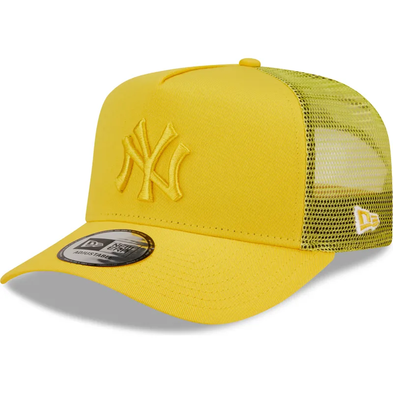 New Era Yellow Logo A Frame Tonal Mesh New York Yankees MLB Yellow
