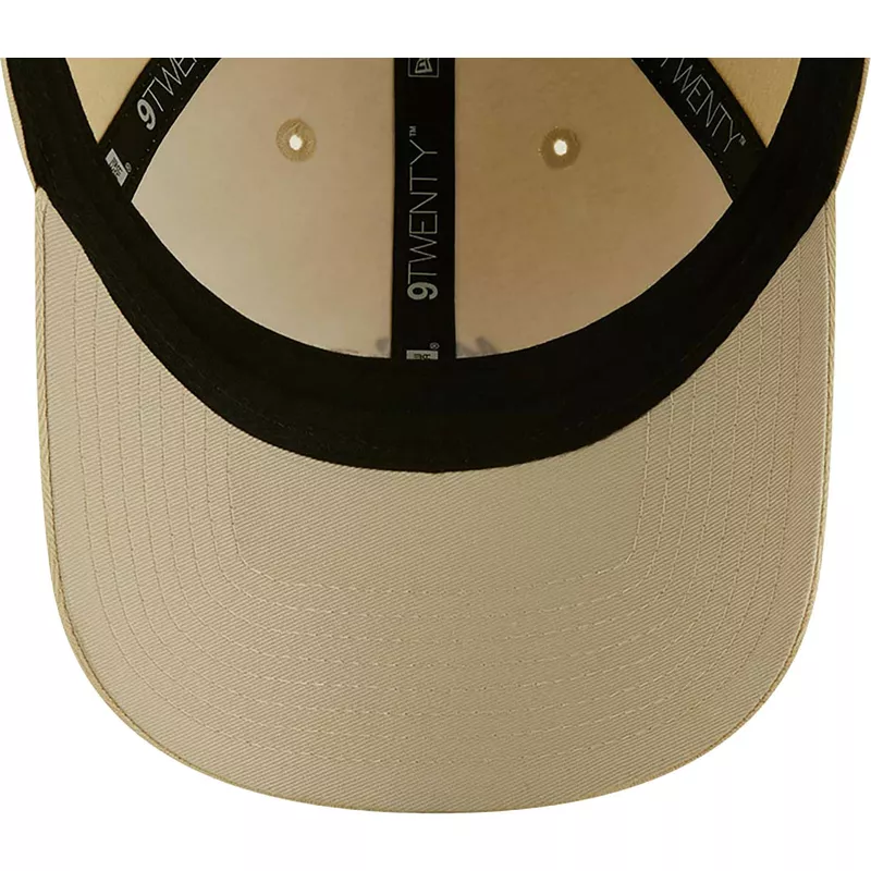 new-era-curved-brim-9twenty-herringbone-beige-adjustable-cap