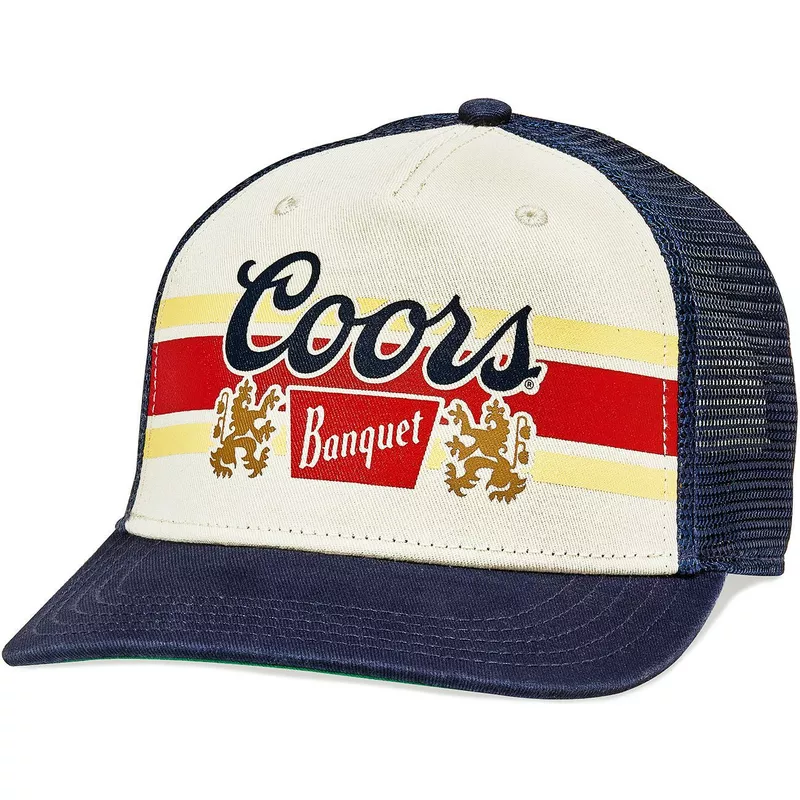 american-needle-coors-banquet-sinclair-beige-and-navy-blue-snapback-trucker-hat