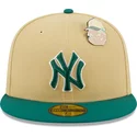 new-era-flat-brim-59fifty-the-elements-earth-pin-new-york-yankees-mlb-beige-and-green-fitted-cap
