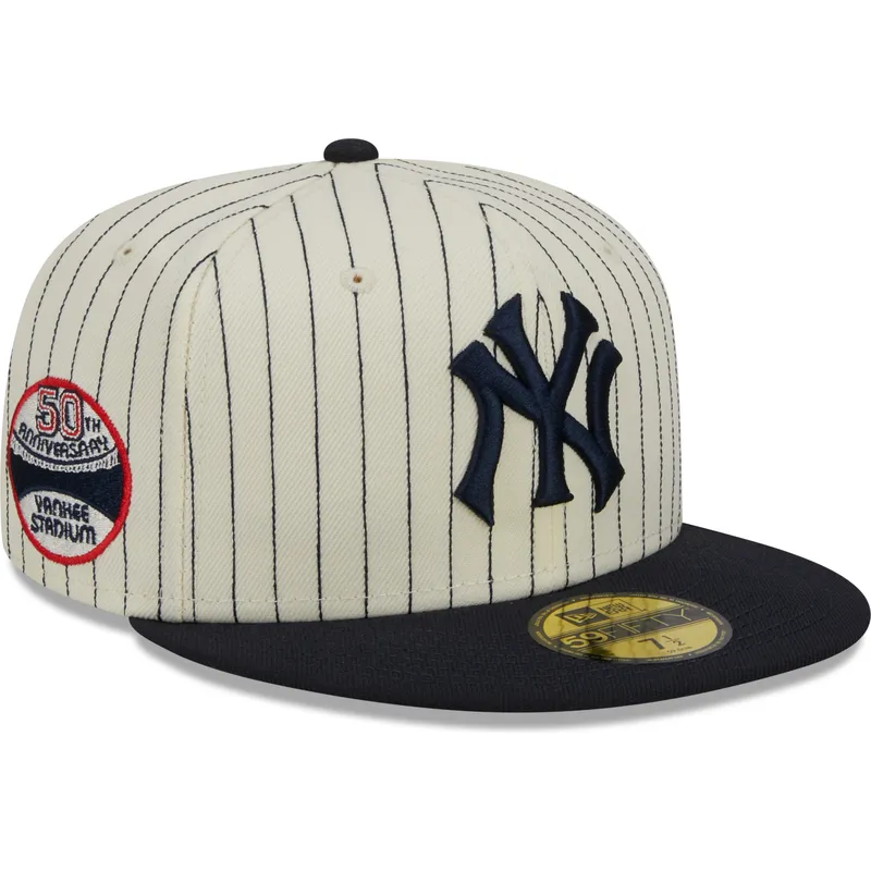 thumbnail interactive-video image 1 of Private Label New York Yankees Fitted Baseball Cap – All White, Multi-Size, Men’s, Flat Brim 1 of 2