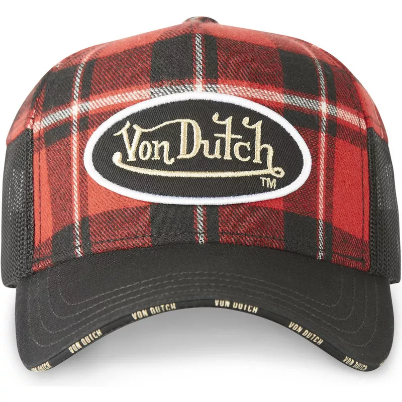 von-dutch-cla3-red-and-black-adjustable-trucker-hat