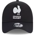 new-era-a-frame-monochrome-french-rugby-federation-ffr-black-trucker-hat
