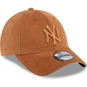 new-era-curved-brim-brown-logo-9forty-cord-new-york-yankees-mlb-brown-adjustable-cap