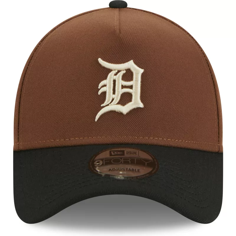 new-era-curved-brim-9forty-a-frame-harvest-detroit-tigers-mlb-brown-and-black-snapback-cap