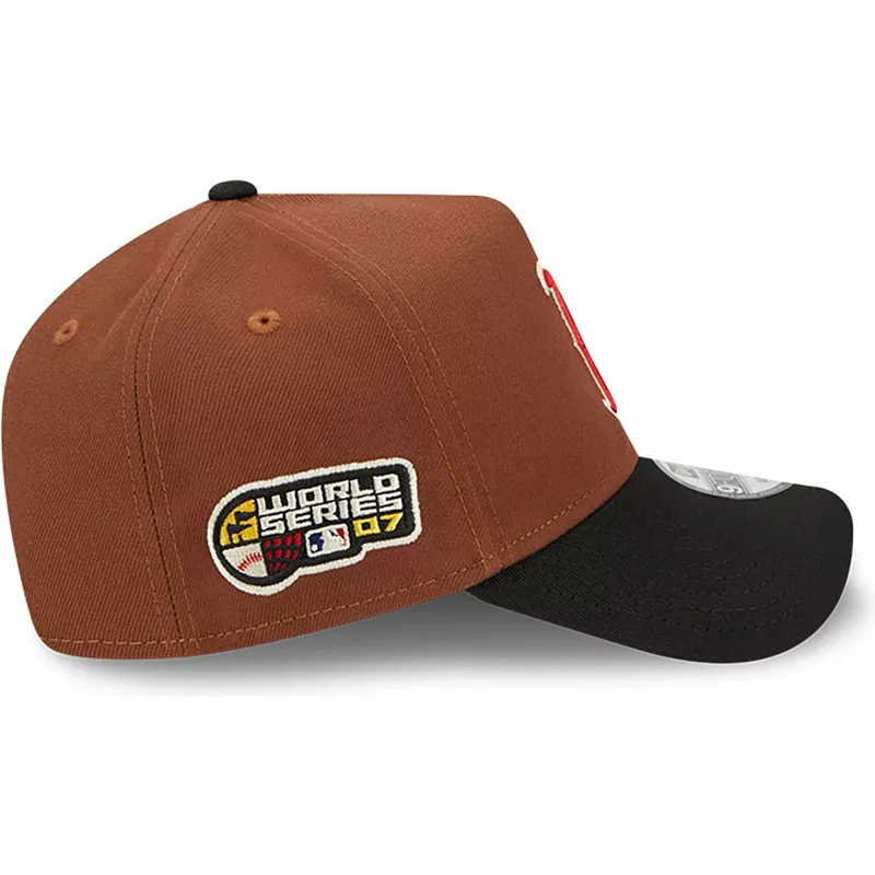 new-era-curved-brim-9forty-a-frame-harvest-boston-red-sox-mlb-brown-and-black-snapback-cap