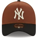 new-era-curved-brim-9forty-a-frame-harvest-new-york-yankees-mlb-brown-and-black-snapback-cap