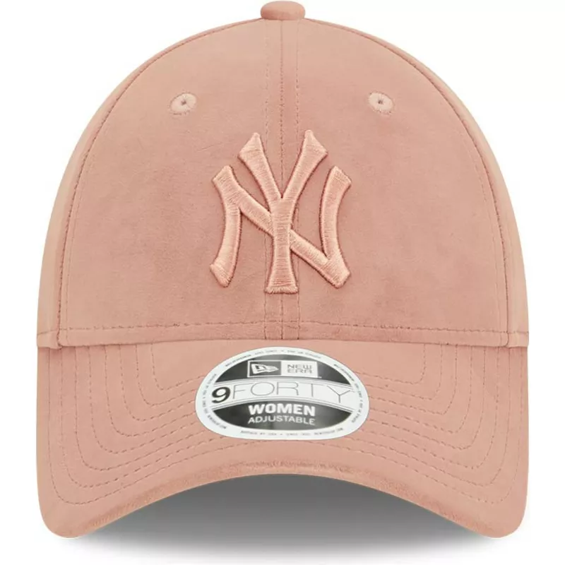 new-era-curved-brim-women-pink-logo-9forty-velour-new-york-yankees-mlb-pink-adjustable-cap