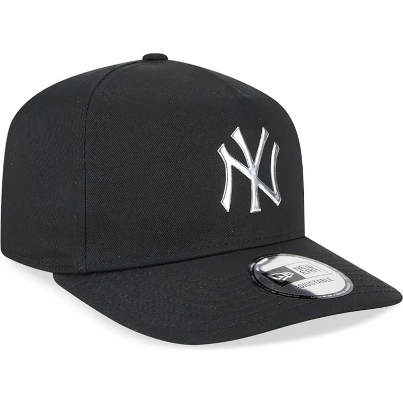 new-era-curved-brim-a-frame-foil-pack-new-york-yankees-mlb-black-snapback-cap