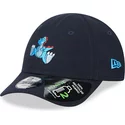 new-era-curved-brim-youth-dinosaur-9forty-repreve-navy-blue-adjustable-cap