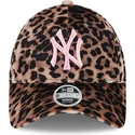 new-era-curved-brim-women-pink-logo-9forty-velour-new-york-yankees-mlb-leopard-adjustable-cap