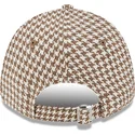 new-era-curved-brim-women-9forty-houndstooth-new-york-yankees-mlb-brown-and-white-adjustable-cap