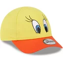 new-era-curved-brim-youth-tweety-9forty-looney-tunes-yellow-and-orange-adjustable-cap