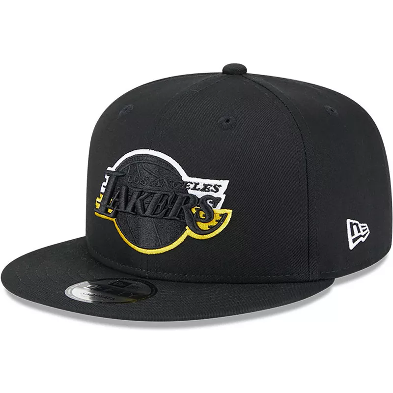 new-era-flat-brim-9fifty-split-logo-los-angeles-lakers-nba-black-snapback-cap