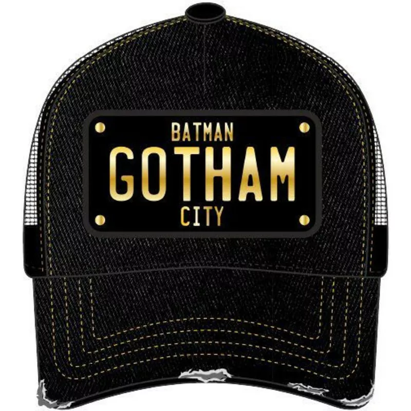 capslab-gotham-city-plate-batman-dc6-batp1-dc-comics-black-trucker-hat