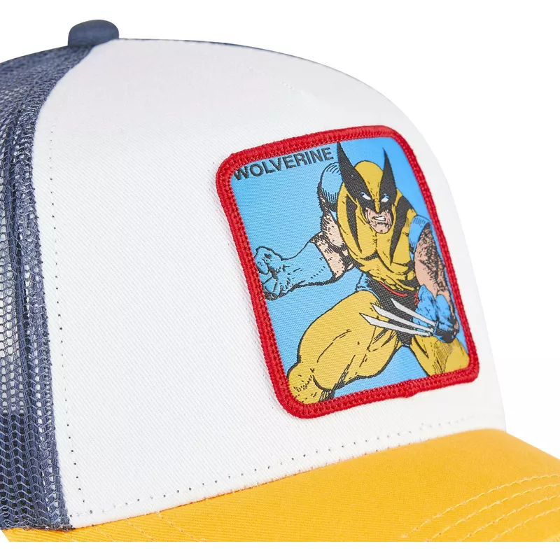 capslab-wolverine-wol-marvel-comics-white-blue-and-yellow-trucker-hat