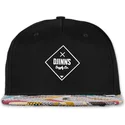 djinns-flat-brim-rubber-aztek-black-snapback-cap