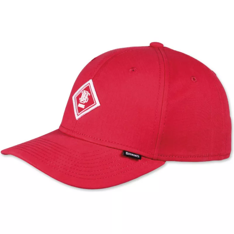 djinns-curved-brim-brushed-twill-truefit-20-red-adjustable-cap