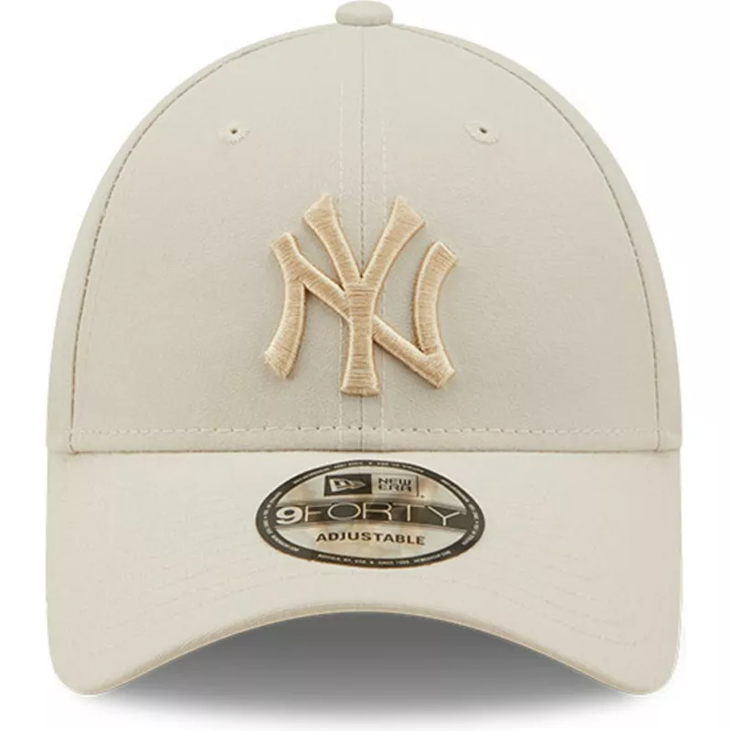 new-era-curved-brim-9forty-tonal-repreve-new-york-yankees-mlb-beige-snapback-cap-with-beige-logo