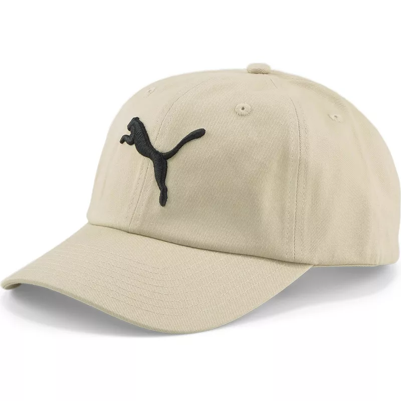 puma-curved-brim-essentials-cat-logo-beige-adjustable-cap