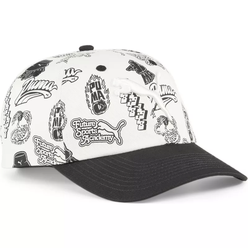 puma-curved-brim-youth-essentials-cat-logo-white-and-black-adjustable-cap