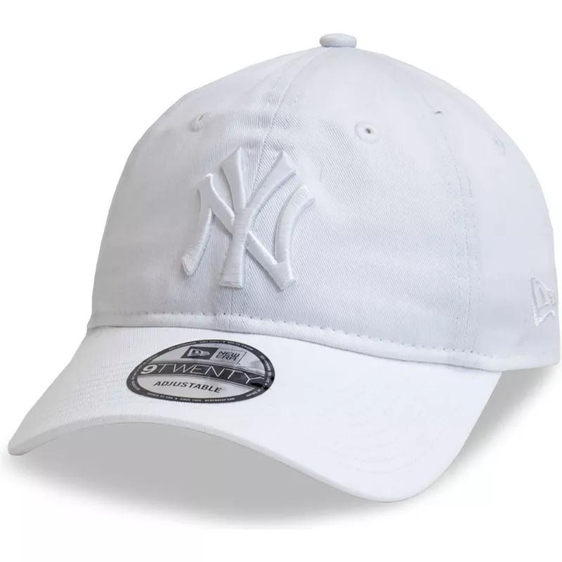new-era-curved-brim-white-logo-9twenty-league-essential-new-york-yankees-mlb-white-adjustable-cap