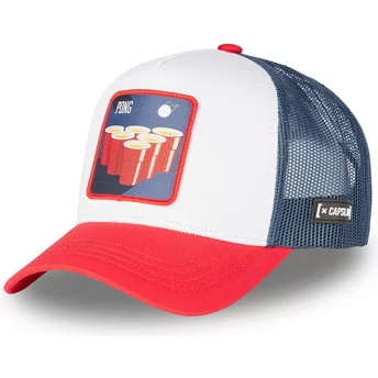 Capslab Beer Pong BE2 Cocktails White, Blue and Red Trucker Hat