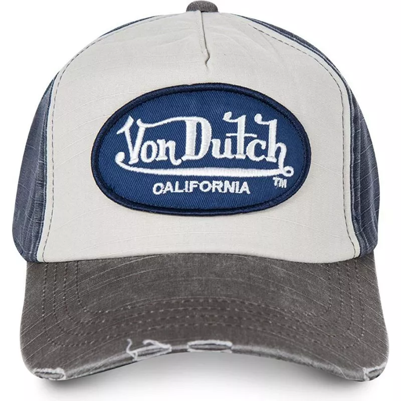 von-dutch-curved-brim-youth-jackmw-white-blue-and-grey-adjustable-cap
