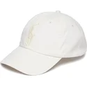 polo-ralph-lauren-curved-brim-big-pony-chino-classic-sport-light-beige-adjustable-cap-with-beige-logo