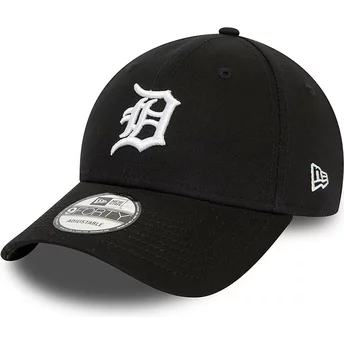 New Era Curved Brim 9FORTY League Essential Detroit Tigers MLB Black Adjustable Cap