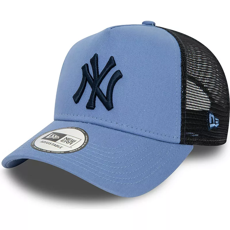 new-era-navy-blue-logo-a-frame-league-essential-new-york-yankees-mlb-blue-trucker-hat