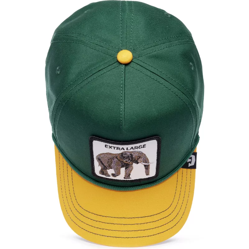 Goorin Bros. Hat Extra Large Elephant Trucker Cap Green Jaune Man