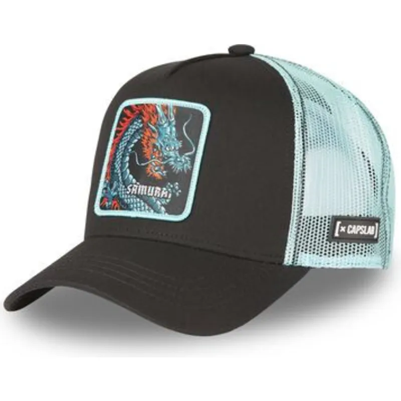 capslab-dragon-samurai-dra2-beasts-black-and-blue-trucker-hat