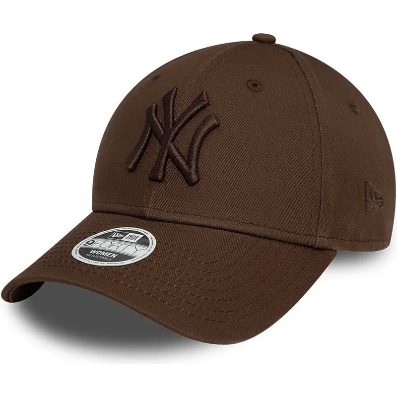 New Era Curved Brim Women Dark Brown Logo 9FORTY League Essential