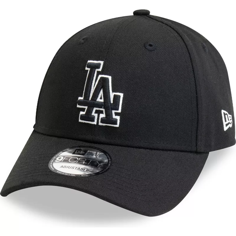 new-era-curved-brim-9forty-pop-outline-los-angeles-dodgers-mlb-black-adjustable-cap