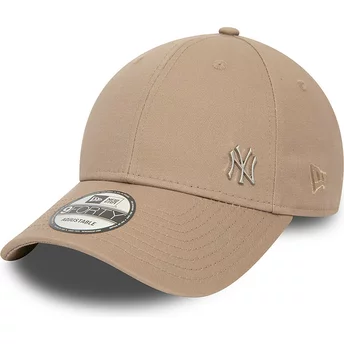 New Era Curved Brim 9FORTY Flawless New York Yankees MLB Light Brown Adjustable Cap