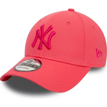 New Era Curved Brim Pink Logo 9FORTY League Essential New...