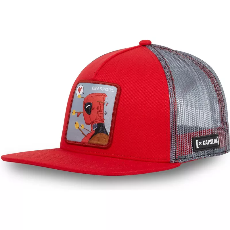 capslab-deadpool-duo-marvel-comics-red-and-grey-flat-brim-trucker-hat