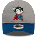 new-era-curved-brim-youth-superman-hero-dc-comics-grey-and-blue-adjustable-cap